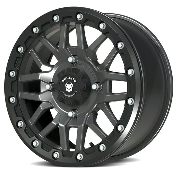 Bullite Wheels BT-06 Berserker 15in UTV ATV SXS Beadlock 15x7 Rims Satin Black, 4x156 Bolt Pattern, 5+2 Offset, Compatible with Polaris RZR 1000 XP/Ranger XP 900/1000 (15")