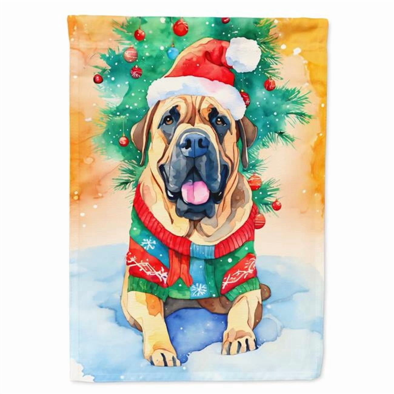 Bullmastiff Christmas Garden Flag 11.25 in x 15.5 in