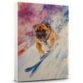 thumbnail image 1 of Bullmastiff Dog Canvas Skiing Stretched Canvas Size 8x12 – Funny Bullmastiff Dog Canvas Wall Decor, Funny Dog Wall Art for Skiing Room, 1 of 5