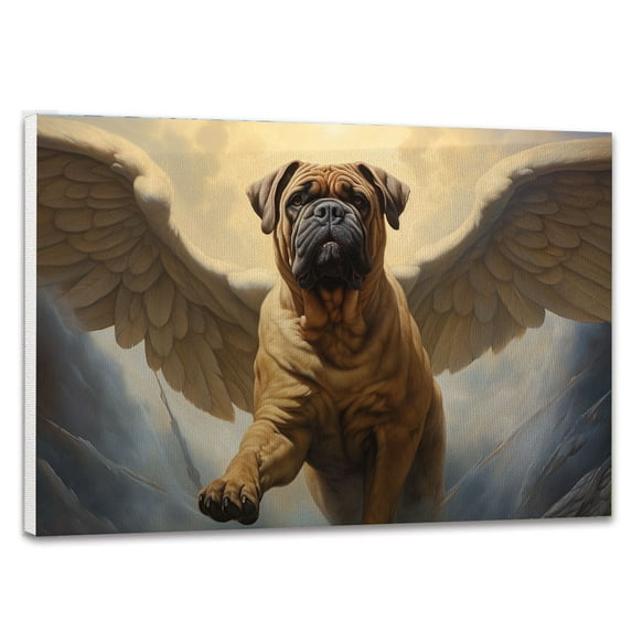 Bullmastiff Dog Memorial Gifts - Waiting At The Door Canvas - Dog Memorial Frames Canvas, Memorial Gift For Pet Loss, Loss Of Dog, Pet Bereavement Gift, Pet Sympathy Gift