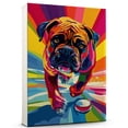 thumbnail image 1 of Bullmastiff Dog Playing Ice Hockey Stretched Canvas Size 8x12 – Vintage Style Bullmastiff Dog Art for Ice Hockey Fans, Great Gift for Dog Owners, 1 of 5