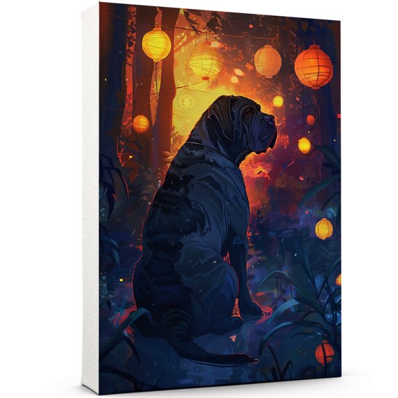 Bullmastiff Dog Watercolor Art Poster - Bullmastiff Dog Canvas Wall Art For Bedroom Decor - Farmhouse Wall Art - Gifts For Guys