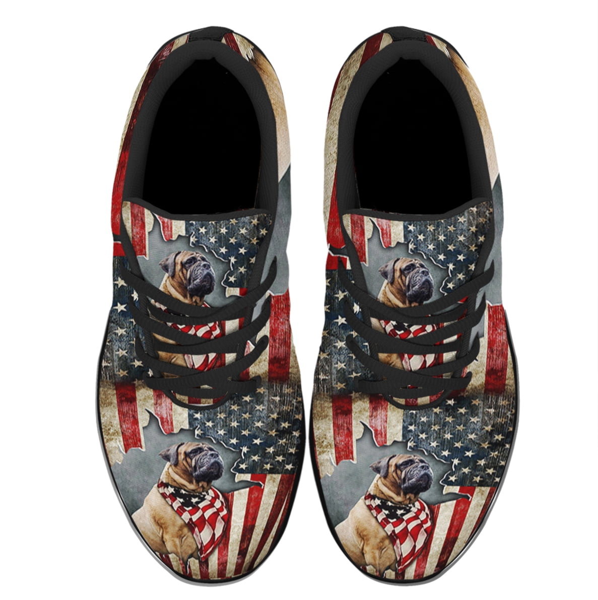 Bullmastiff Shoes Women's Fashion Sneakers Tennis Running Shoes for Men Women Black Size 3.5