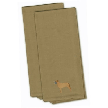 Bullmastiff Tan Embroidered Towel Set of 2