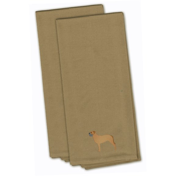 Bullmastiff Tan Embroidered Towel Set of 2