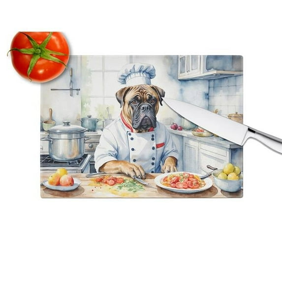 Bullmastiff The Chef Glass Cutting Board 12 in x 15 in
