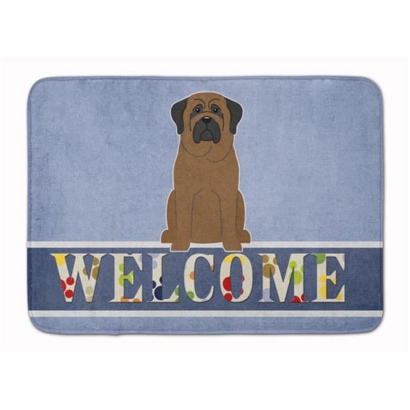 Bullmastiff Welcome Machine Washable Memory Foam Mat