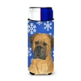 thumbnail image 1 of Bullmastiff Winter Snowflakes Holiday Ultra Hugger for slim cans, 1 of 6