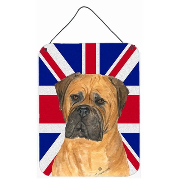 Bullmastiff With English Union Jack British Flag Aluminum Metal Wall Or Door Hanging Prints