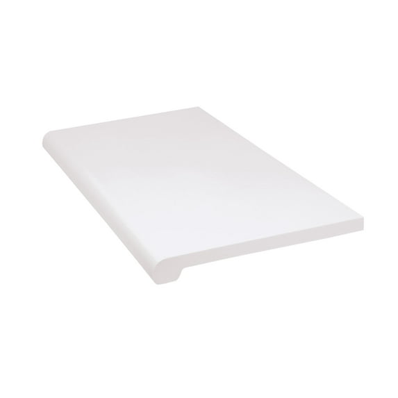 Bullnose White Injection Molded Shelf - 13"W X 24"L