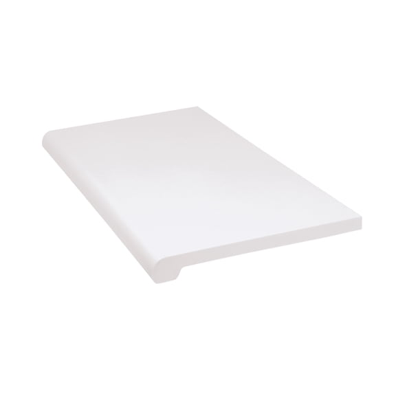 Bullnose White Injection Molded Shelf - 13"W X 24"L