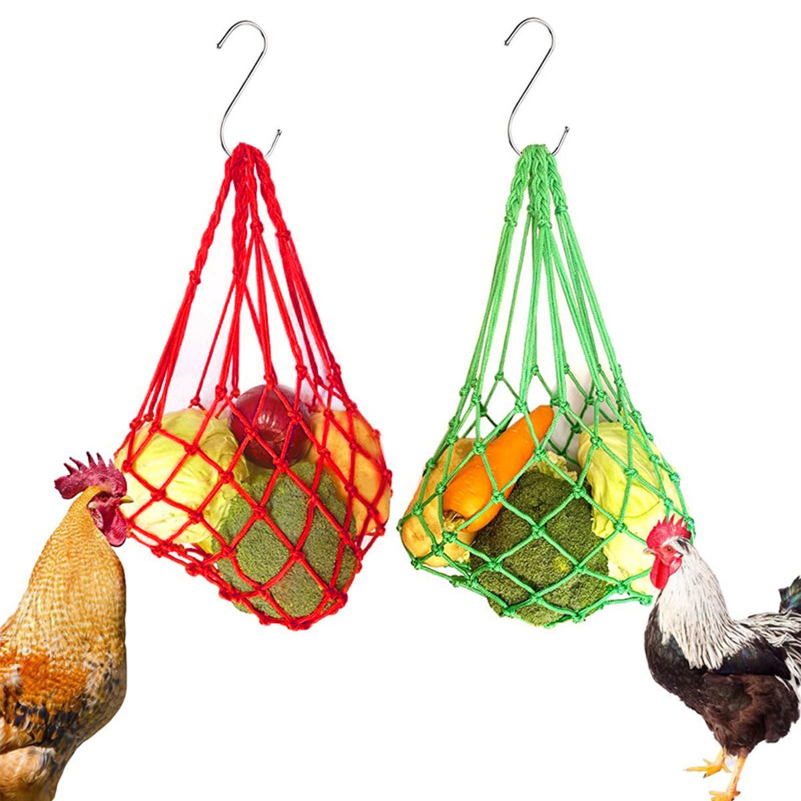 Bullpaw 1Pc/2Pcs Chicken Vegetable Fruit Hanging Feeder Chicken Coop ...