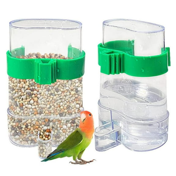 Bullpaw Automatic Bird Water Dispenser Bird Drinking Feeder Transparent Bird Cage Water Fountain for Budgie Cockatiel Lovebird Canary Finch