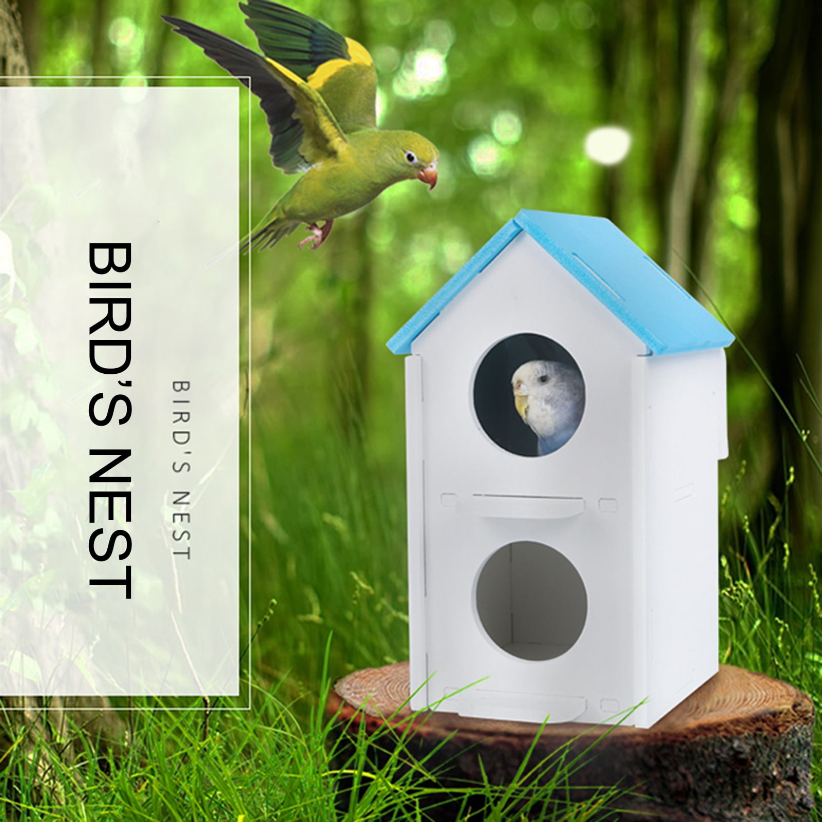 Image showcasing Bullpaw Bird Nest Large Space Keep Warm Double Hole Pearl Bird Parrot ...