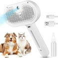 thumbnail image 1 of Bullpaw Cat Steam Brush for Shedding Rechargeable 3-in-1 Steamy Pet Brush Self Cleaning Massage Comb Loose Hair Removal for Long/Short Hair Cats Dogs, 1 of 9
