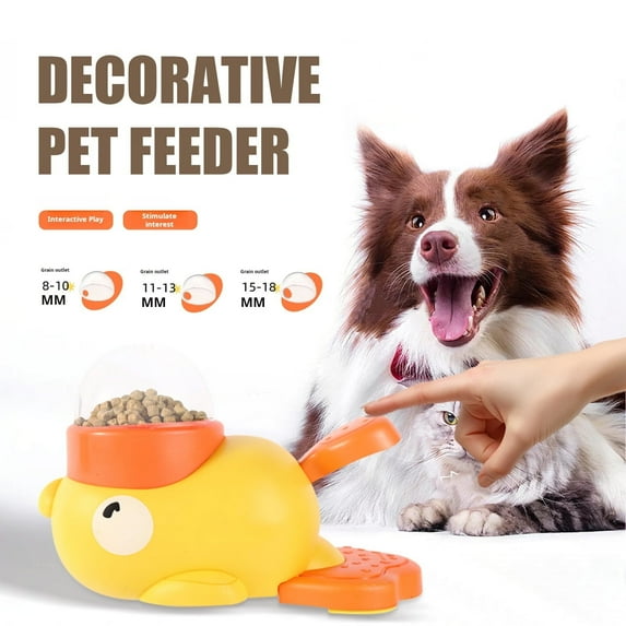 Bullpaw Dog Puzzle Feeder Interactive Pet Food Treat Dispenser Cartoon Duck Design Pet Snack Feeder for Dog Training Mental Enrichment