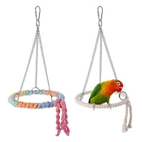 Picture Idea: Tsv 7Pcs Bird Toys Parrot Toys With Hammock Swing Hanging