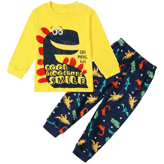 Bullpiano 1-8T Kids Baby Cute Cartoon Pajama Set Casual Comfy Loungewear Children Sleepwear