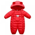 thumbnail image 1 of Bullpiano Baby Boys Girls Winter Snowsuit Warm Toddler Zip Up Jacket Clothes Jumpsuit Windproof Romper, 1 of 2