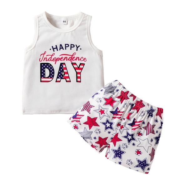 Bullpiano Baby Girl Clothes Toddler Girl Outfits Vest Top+ Star Print Shorts Summer Little Baby Clothes