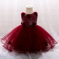 thumbnail image 1 of Bullpiano Baby Girl Lace Dress Toddler Tulle Sleeveless Princess Party Wedding Pageant Toddler Baby Girls Party Tutu Gown Dresses, 1 of 8