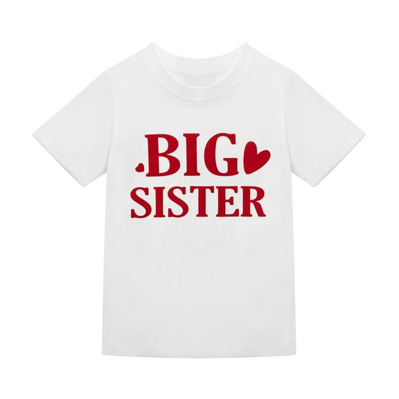 Bullpiano Baby Girls Summer Cotton Bodysuits Toddler Girl Letter Print T-Shirt Tops Tees 0-7Y