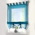 thumbnail image 1 of Bullpiano Blue Translucent Rome Style Curtains Kitchen Book Balcony Window for Livingroom Bedroom Kitchen (61x23.6), 1 of 5