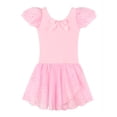 thumbnail image 1 of Bullpiano Girls Ballet Skirted Leotards Short Sleeve Glitter Dance Dress Toddler Gymnastic Ballerina Outfit Dress, 1 of 7