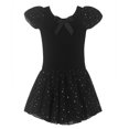 thumbnail image 1 of Bullpiano Girls Ballet Skirted Leotards Short Sleeve Glitter Dance Dress Toddler Gymnastic Ballerina Outfit Dress, 1 of 6