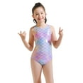 thumbnail image 1 of Bullpiano Kids Girls Swimsuit One Piece Athletic Swimwear Quick Dry Beach Mermaid Bathing Suit for Beach 2-18 Years, 1 of 7
