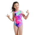 thumbnail image 1 of Bullpiano Kids Girls Swimsuit One Piece Athletic Swimwear Quick Dry Beach Mermaid Bathing Suit for Beach 2-18 Years, 1 of 4