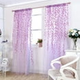 thumbnail image 1 of Bullpiano Leaf Embroidered Sheer Panel, Closet Curtains for Bedroom Closet Door, Outdoor Curtains, Boho Curtains for Bedroom, Window Crushed Gauze Room Curtain Voile Tulle Window Drapery Rod Pocket, 1 of 7