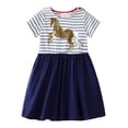 thumbnail image 1 of Bullpiano Little Girls Summer Casual Dresses, Toddler Girls Floral Beach Sundress, Kids 2-7Y Flower Dresses, Size 2-7T, 1 of 7