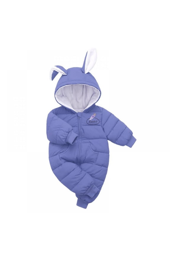 Newborn Baby Jumpsuit Outfit Hoody Coat Winter Warm Toddler Clothes Jumpsuit Windproof Romper