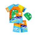 thumbnail image 1 of Bullpiano Toddler Baby Boys Short Sleeve Rashguard Dinosaur Bathing Suit Set Quich Dry Swimwear Surfing Suit, 1 of 6