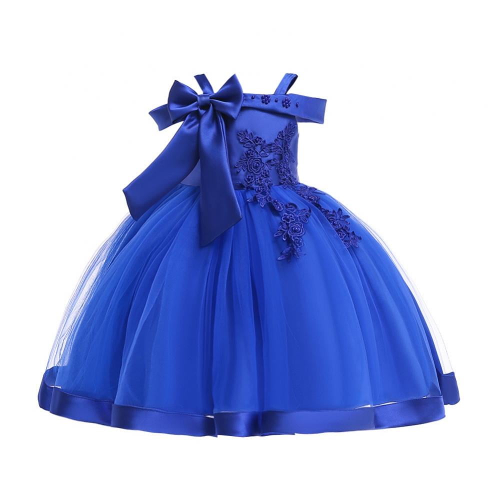 Bullpiano Toddler Baby Girls Oneshoulder Gown Dress Party Tutu Dress