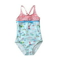 thumbnail image 1 of Bullpiano Toddler Girls Summer One-Piece Swimsuits Kids Princess Floral Bathing Suits Swimwear 1-7T, 1 of 1