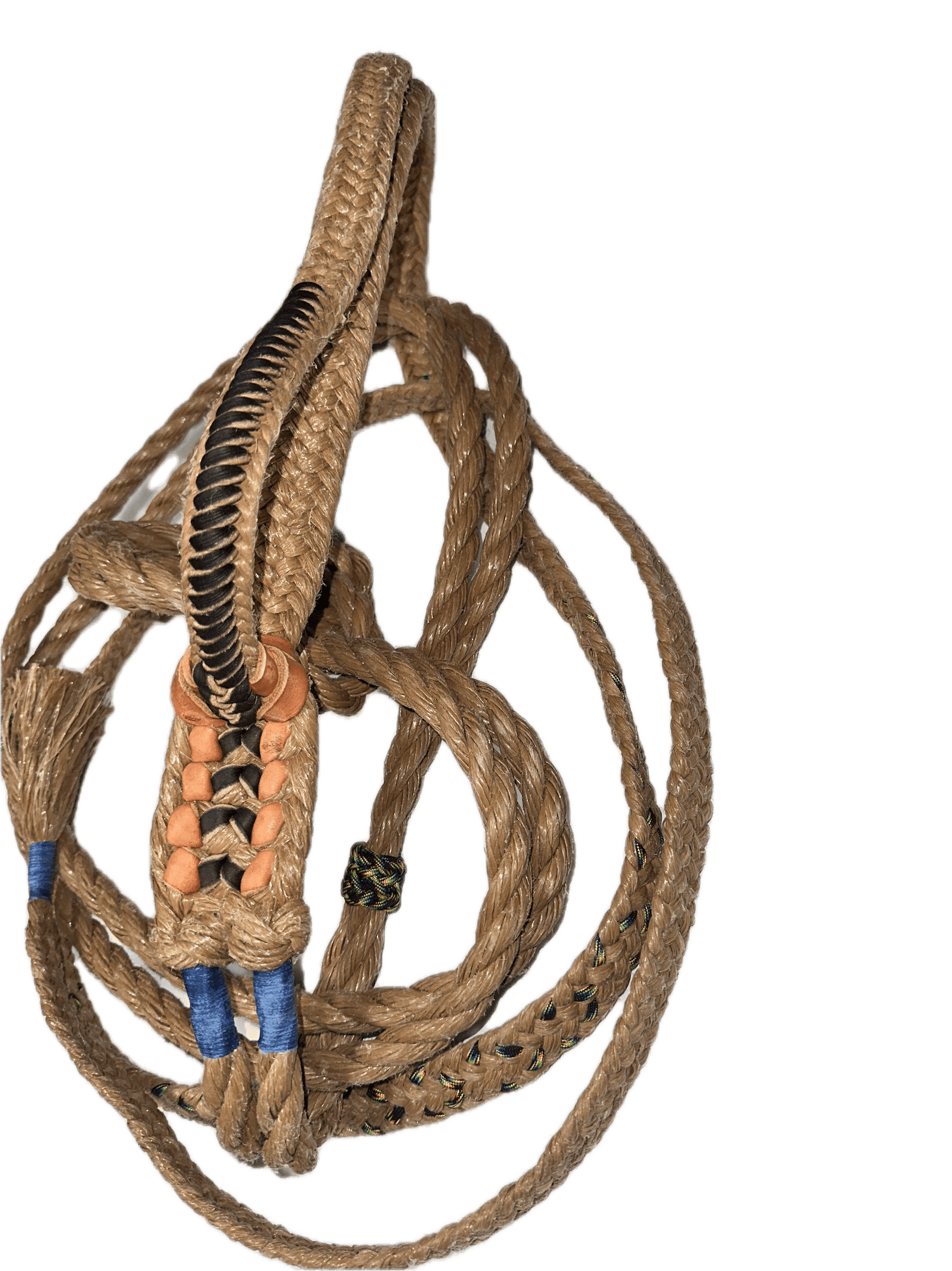 Bull Rope Halter Bullrope by FCBR Since 1996 - Custom 9/7 Left Hand Half Lace Bull ...