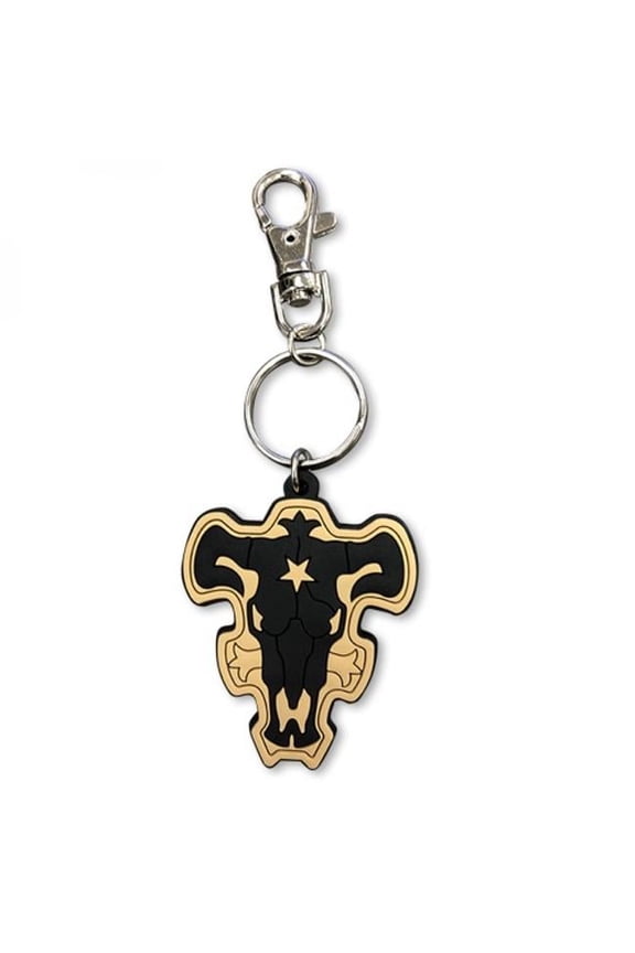 Bulls Cloak PVC Keychain, Black
