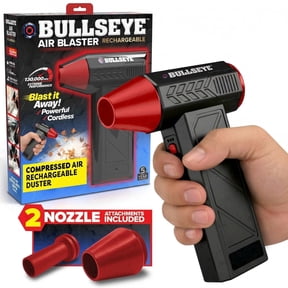 Bullseye Blaster Rechargeable Electric Air Duster, Cordless Leaf Blower, Compressed Air Blower, Keyboard Duster Blower 130,000 RPM, USB-C Fast Charging, 4000mAh, 2 Nozzles Included