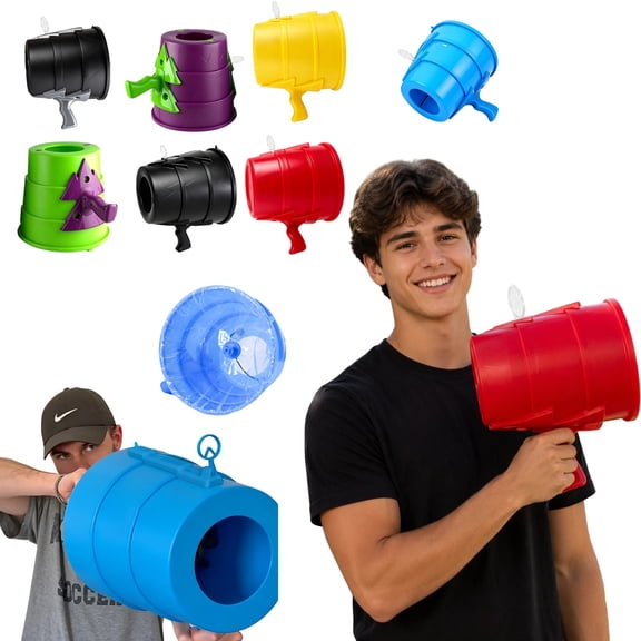 Bullseye Handheld Blaster As Seen,Handheld Air Vortex Cannon Toy, Handheld Air Cannon, Handheld Air Cannon Toy, Portable Powerful Air Blaster For Indoor Outdoor Party Prank And Interactive Group Game