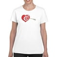 thumbnail image 1 of Bullseye Heart T-Shirt Women -Engin Selcuk Designs, Female x-Large, 1 of 4