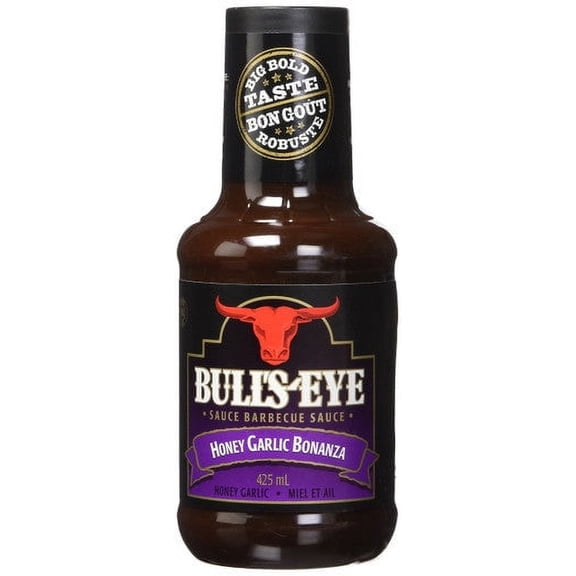 Bullseye Honey Garlic Bonanza BBQ Sauce, 425ml/14 oz