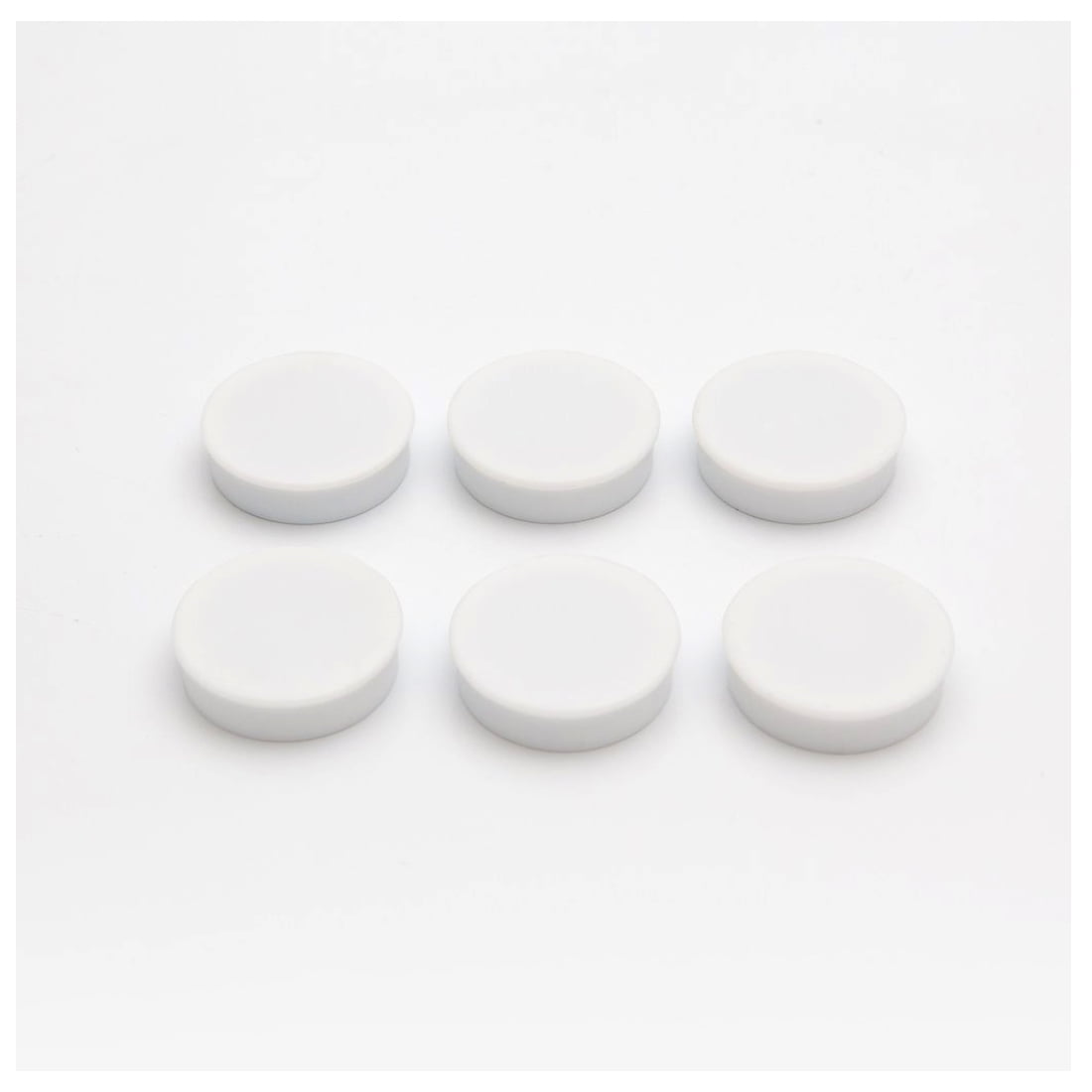 24-Pack White Flexible Magnets 1-Inch Diameter.