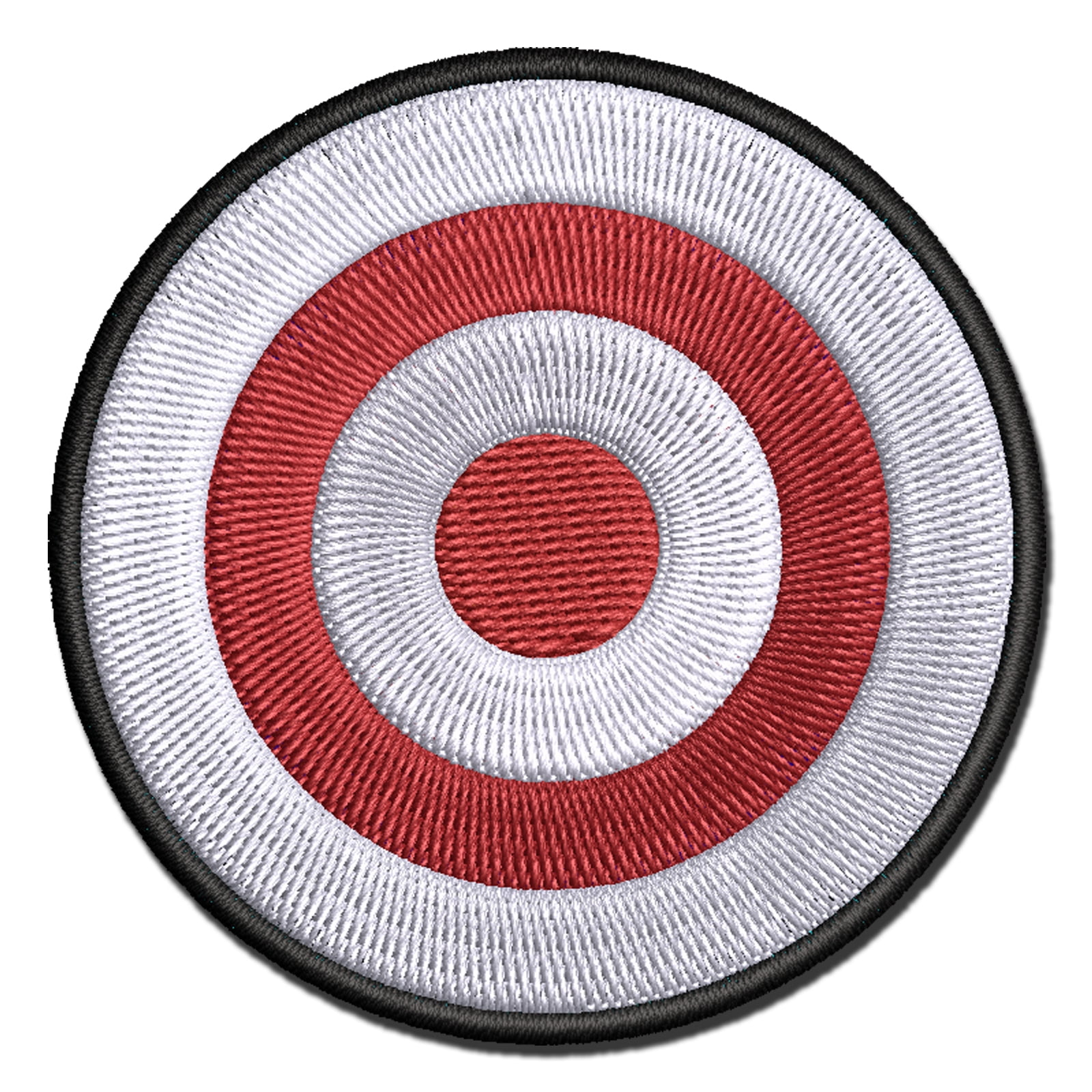 Bullseye Target Applique Multi-Color Embroidered Hook & Loop Patch - 3.5 Inch Large