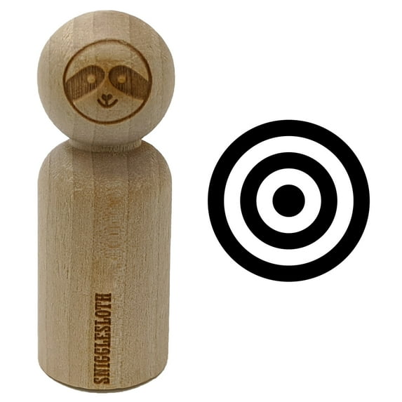 Bullseye Target Rubber Stamp for Scrapbooking Crafting Stamping - Small 3/4 Inch
