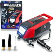 Bullseye Tire Inflator 150 PSI مضخة الهواء المحمولة لضغط الهواء للسيارات السيارات LED مقياس ضغط الإطارات 12V DC