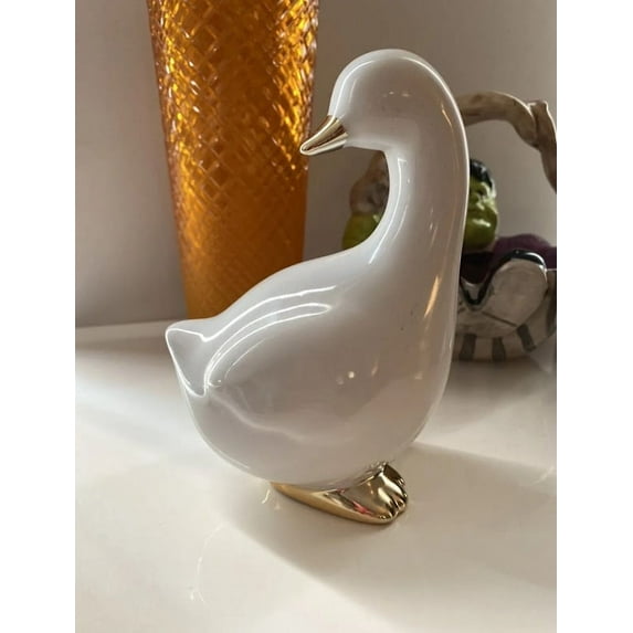 Bullseyes Playground 5” Porcelain Ceramic Duck Figurine