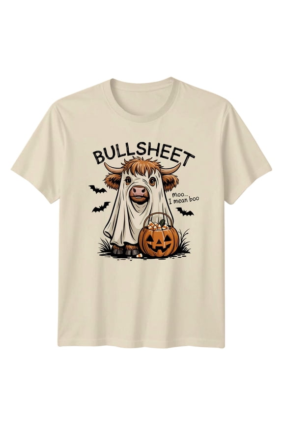 Bullsheet Moo I Mean Boo s Mens Womens Graphic Tee