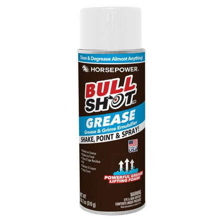 Bullshot Grease Remover, Foaming Degreaser & Grime Remover, Heavy-Duty, Residue-Free, Shake, Point & Spray